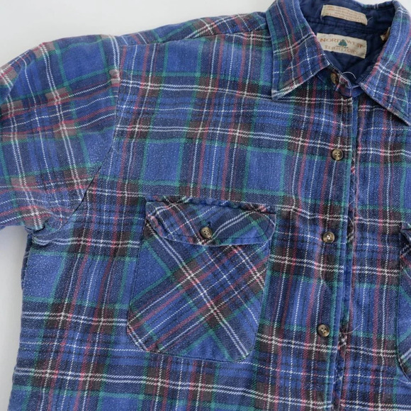 Vintage Northwest Territory Blue Checker Shacket Size Large - Picture 12 of 13